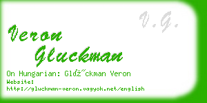 veron gluckman business card